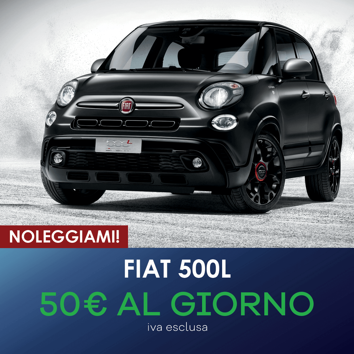 Fiat 500L noleggio breve termine