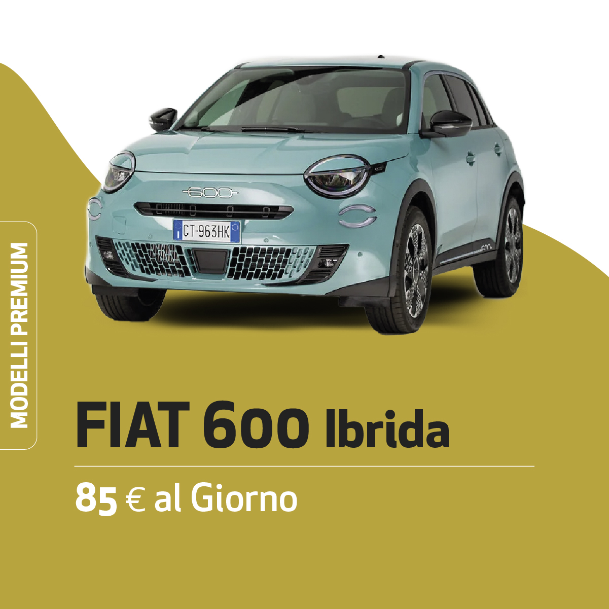 Fiat 600 Ibrida noleggio breve termine